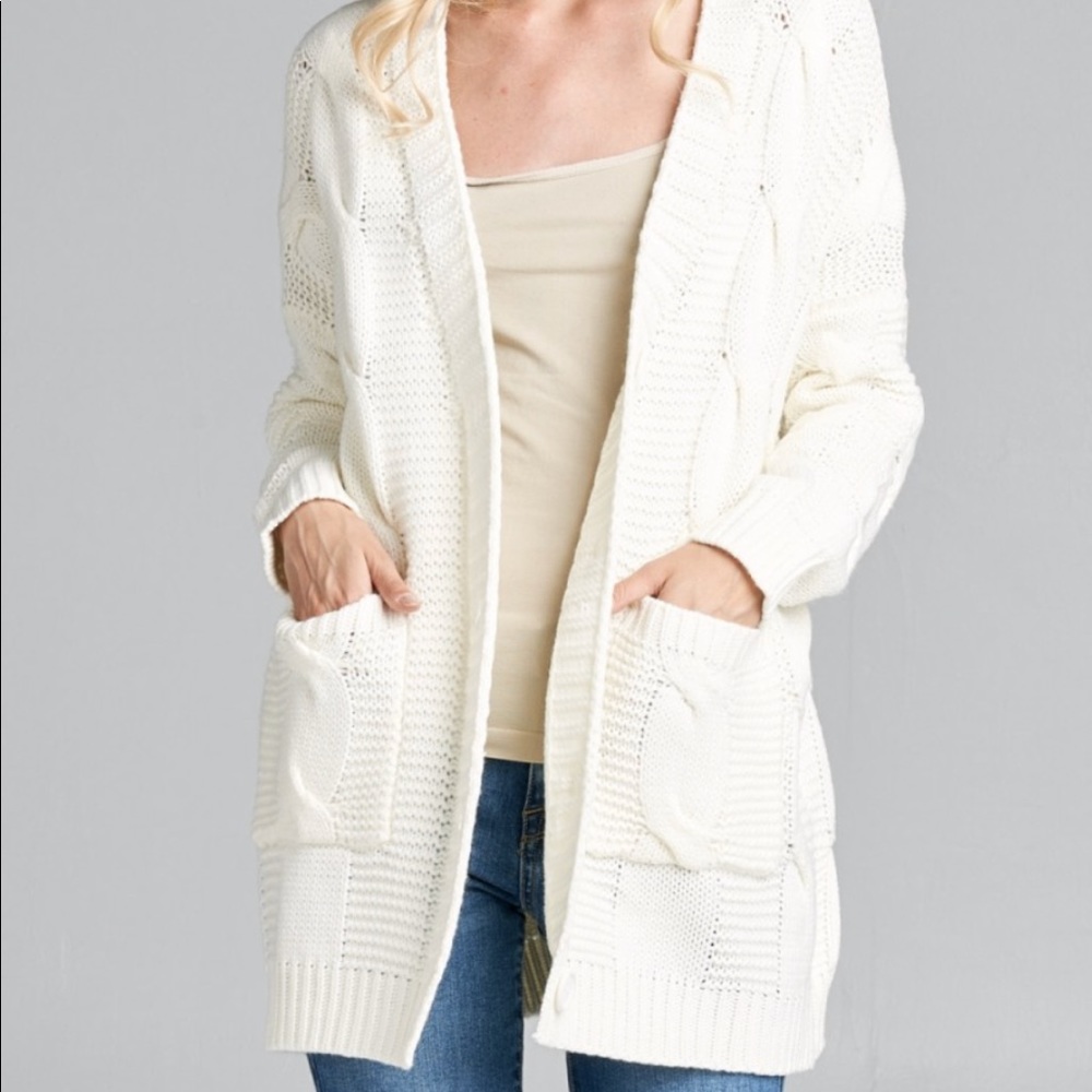 Twist Cable Knit Cardigan